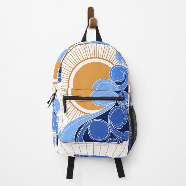 Item preview, Retro Sun and Ocean Waves Abstract designed and sold by inznap.
