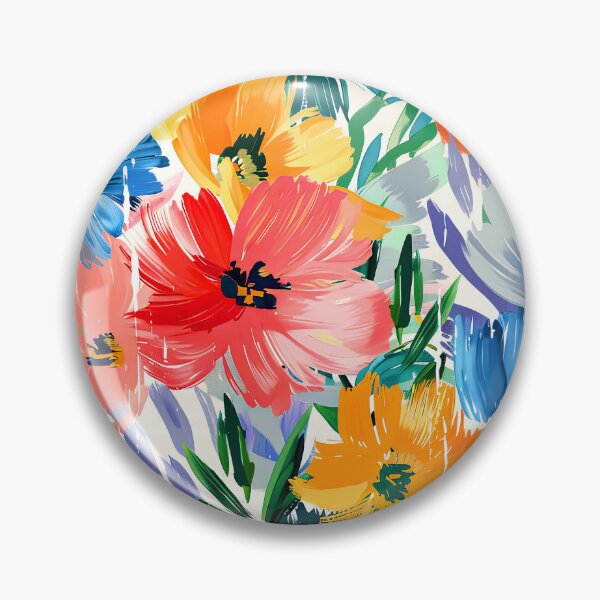 Item preview, Colorful Floral Impressionist-Style Broad Brushstrokes Digital Art  designed and sold by DEC02.