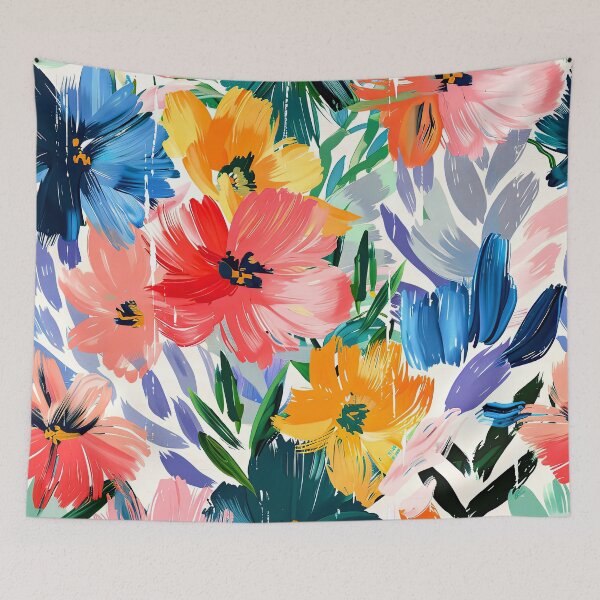 Item preview, Colorful Floral Impressionist-Style Broad Brushstrokes Digital Art  designed and sold by DEC02.