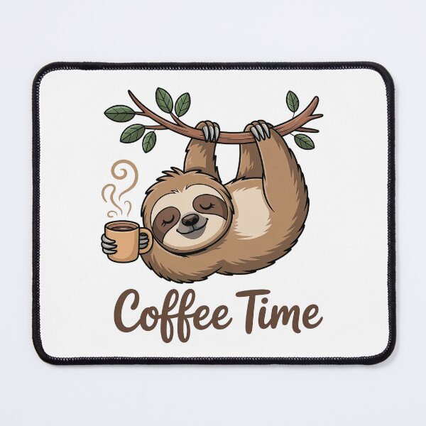 Item preview, Cute Sloth Coffee Time – Funny Lazy Animal Lover Gift designed and sold by Cool-cat-art.