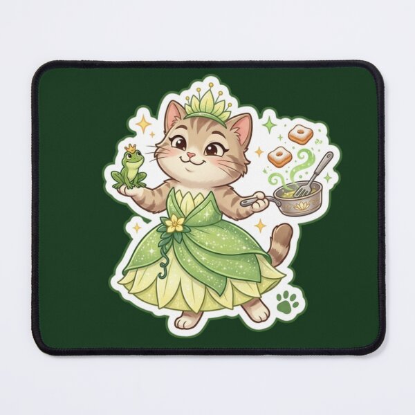 Item preview, Hardworking Princess Tiana Cat with Frog Friend designed and sold by Purely Art Shop.