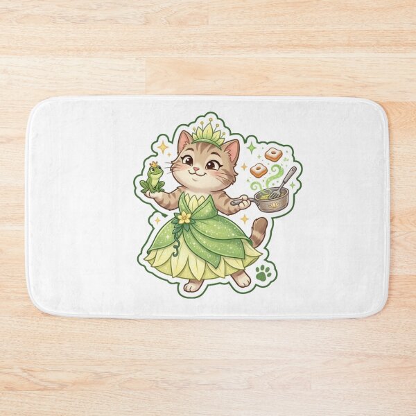 Item preview, Hardworking Princess Tiana Cat with Frog Friend designed and sold by Purely Art Shop.