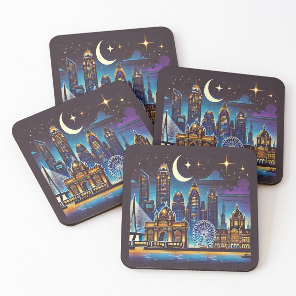 Item preview, Mumbai Night Skyline| Gateway of India Aesthetic Cityscape Travel Design designed and sold by Globalcitytees.