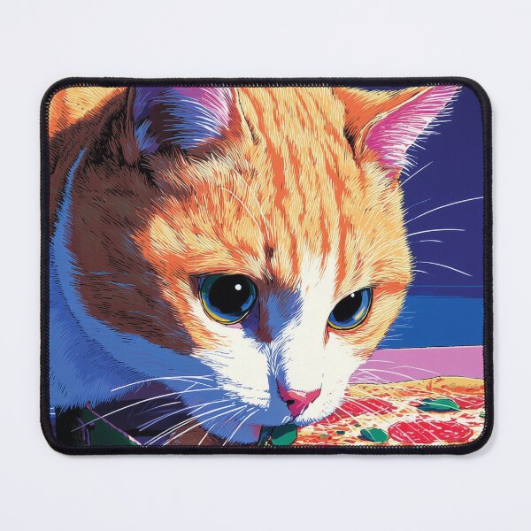 Item preview, Funny Orange Cat Eating Pizza Cute Food Lover Design designed and sold by Meow-Attitude.