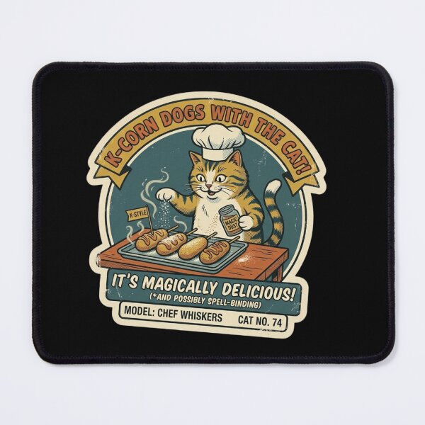 Item preview, Vintage 80s Cat Chef - Magically Delicious K-Food designed and sold by K-Vibe Design Studio.