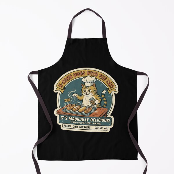 Item preview, Vintage 80s Cat Chef - Magically Delicious K-Food designed and sold by K-Vibe Design Studio.