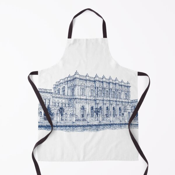 Item preview, Elegant Dolmabahçe Palace Blue Monochrome Art designed and sold by AmJoJoe.