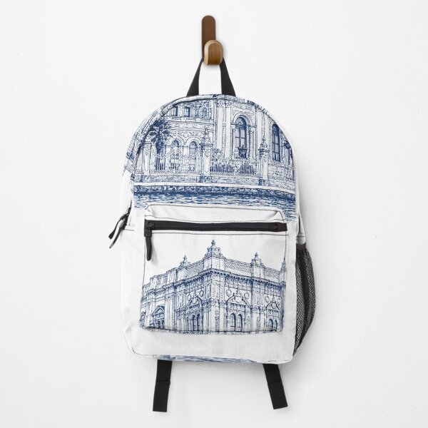 Item preview, Elegant Dolmabahçe Palace Blue Monochrome Art designed and sold by AmJoJoe.