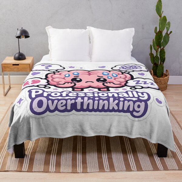 Item preview, Professionally Overthinking Funny Brain Sticker Sarcastic Mental Health Humor Gift designed and sold by irfanshikh.