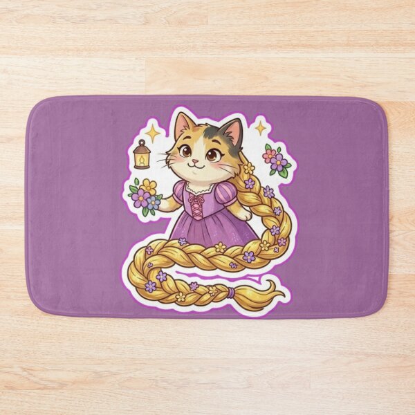 Item preview, Dreamy Rapunzel Cat with Long Golden Hair designed and sold by Purely Art Shop.