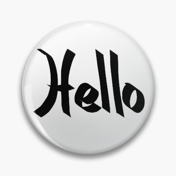 Item preview, Hello Typography Minimalist Black and White Design designed and sold by SahmatArt.
