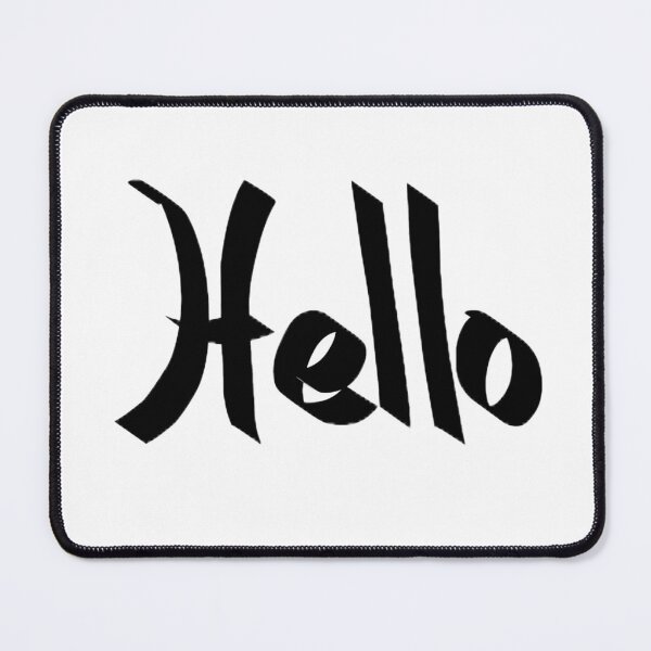 Item preview, Hello Typography Minimalist Black and White Design designed and sold by SahmatArt.