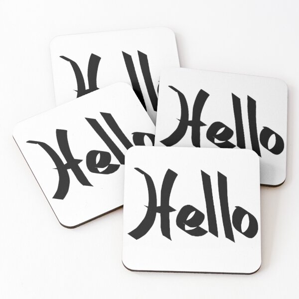 Item preview, Hello Typography Minimalist Black and White Design designed and sold by SahmatArt.