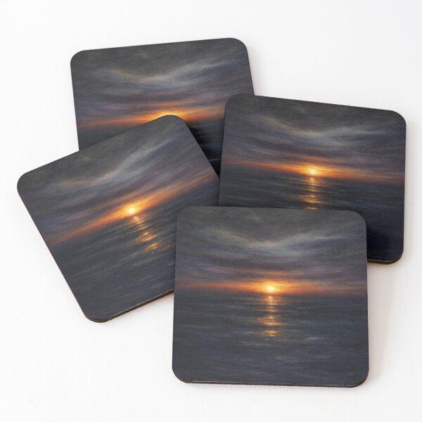 Item preview, Moody Ocean Dark Sunset Coastal Art  designed and sold by TheSlowShore.