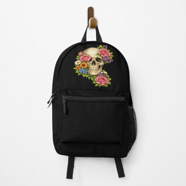 Item preview, Eternal Bloom Skull - Vintage Anatomical Art with Vibrant Roses designed and sold by myforestfog.