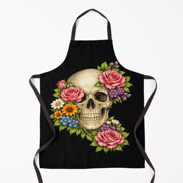 Item preview, Eternal Bloom Skull - Vintage Anatomical Art with Vibrant Roses designed and sold by myforestfog.