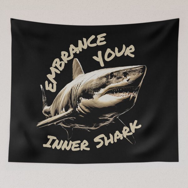Item preview, Embrace Your Inner Shark – Motivational Shark Design designed and sold by SeoulInkSoul.