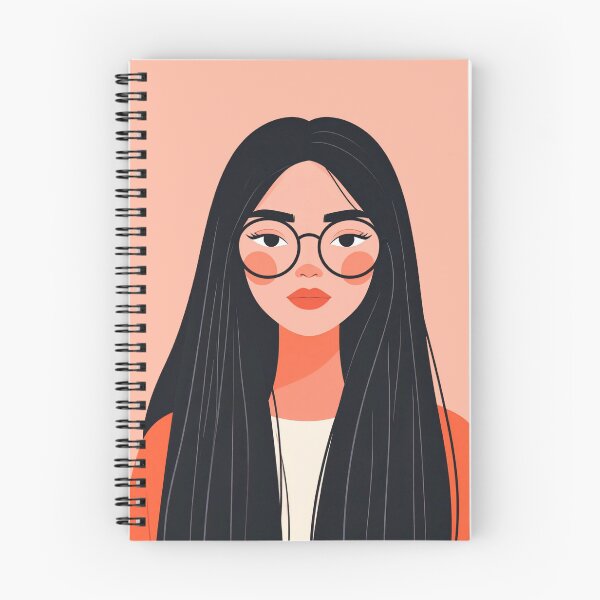 Item preview, Nora – Minimal Smart Girl Portrait designed and sold by yara.lahdo.