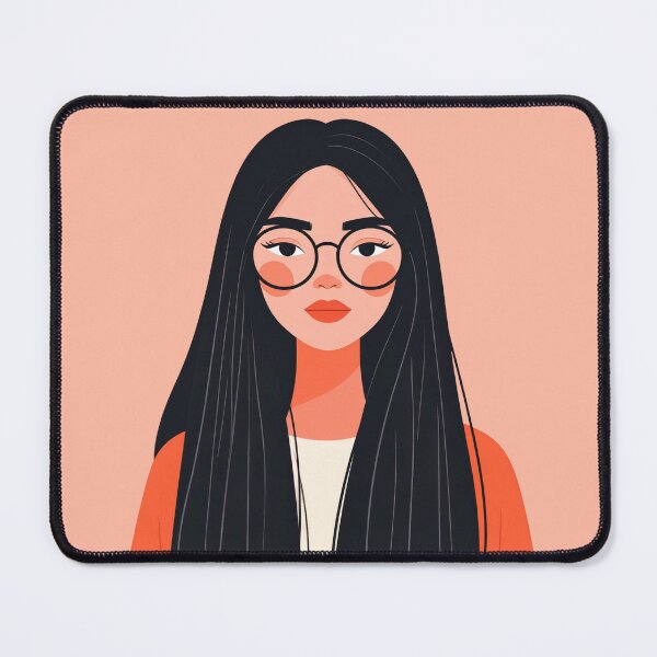 Item preview, Nora – Minimal Smart Girl Portrait designed and sold by yara.lahdo.