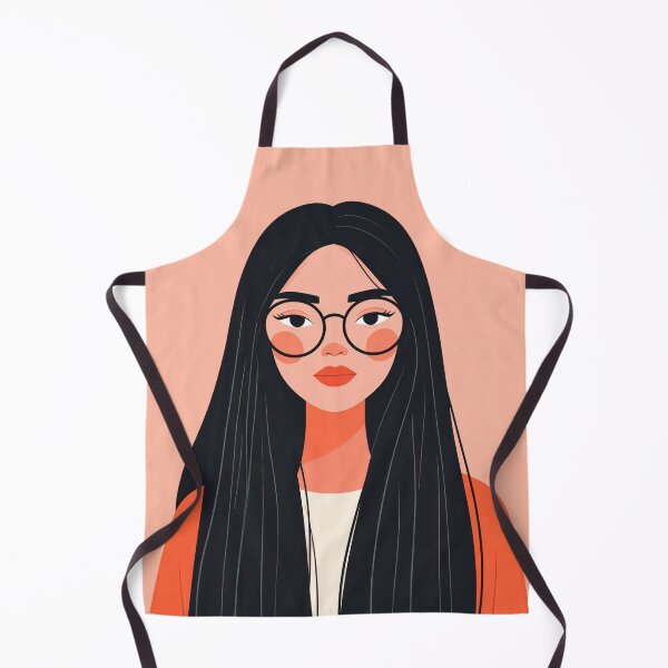 Item preview, Nora – Minimal Smart Girl Portrait designed and sold by yara.lahdo.