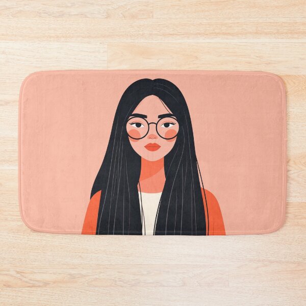 Item preview, Nora – Minimal Smart Girl Portrait designed and sold by yara.lahdo.