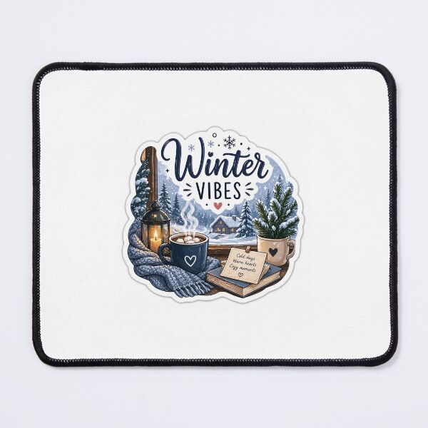 Item preview, Winter Cozy Vibes Sticker | Snow Aesthetic Art | Cute Coffee & Cold Season Design designed and sold by Ishratparween11.