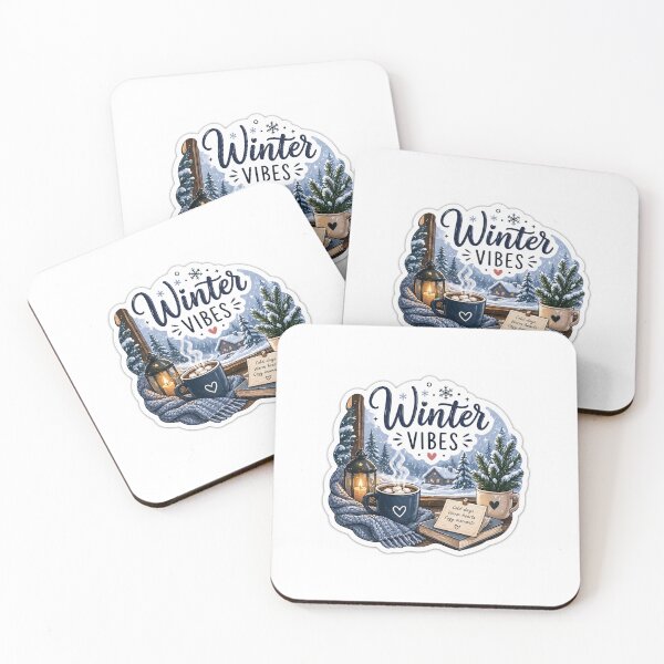 Item preview, Winter Cozy Vibes Sticker | Snow Aesthetic Art | Cute Coffee & Cold Season Design designed and sold by Ishratparween11.