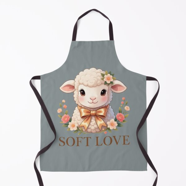 Item preview, Soft Love Cute Lamb with Pink Flowers and Golden Bow designed and sold by Golden_Pixel_Paper.