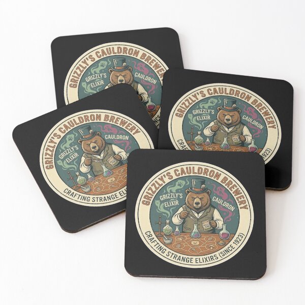 Item preview, Retro 80s Grizzly Bear - Strange Elixirs & Magic Spells designed and sold by K-Vibe Design Studio.