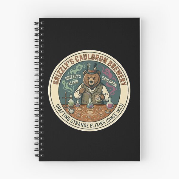 Item preview, Retro 80s Grizzly Bear - Strange Elixirs & Magic Spells designed and sold by K-Vibe Design Studio.