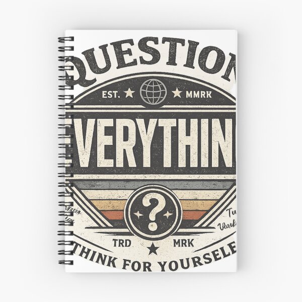 Item preview, Question Everything Retro Vintage Badge Shirt designed and sold by reddnbre.