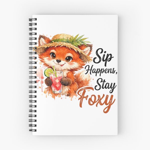 Item preview, Foxed And Tipsy Funny Summer Fox Watercolor Pun designed and sold by LunaPixelStudio.