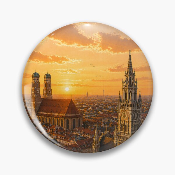 Item preview, Munich Sunset Retro Design – Warm Germany Aesthetic designed and sold by ArtYouFeel.