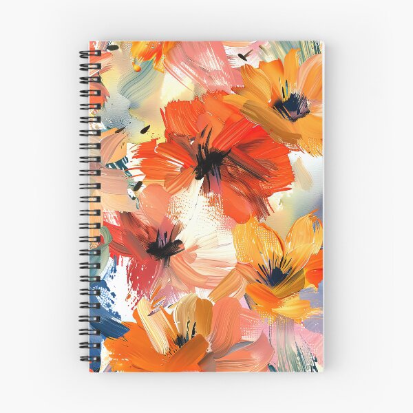 Item preview, Red, Yellow, And Orange Floral Impressionist Digital Art  designed and sold by DEC02.
