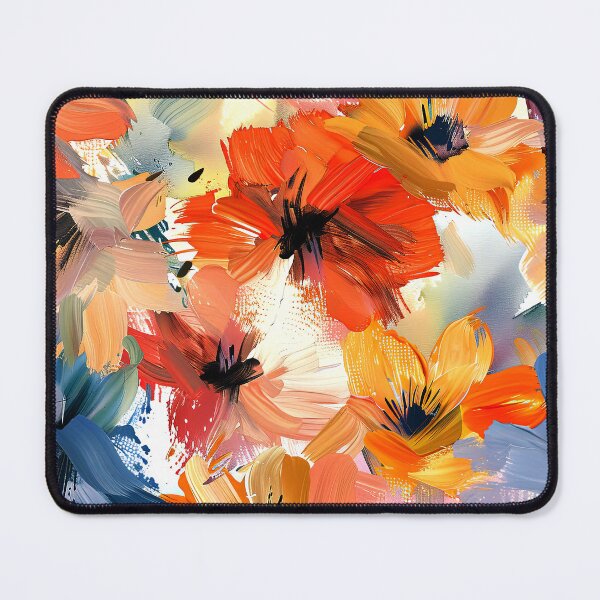 Item preview, Red, Yellow, And Orange Floral Impressionist Digital Art designed and sold by DEC02.