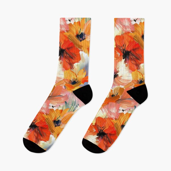 Item preview, Red, Yellow, And Orange Floral Impressionist Digital Art  designed and sold by DEC02.
