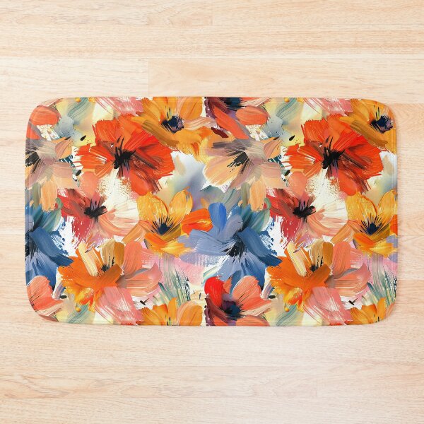 Item preview, Red, Yellow, And Orange Floral Impressionist Digital Art  designed and sold by DEC02.