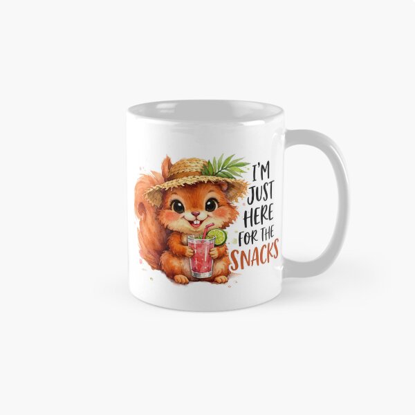 Item preview, Im Just Here For The Snacks Funny Summer Squirrel Watercolor designed and sold by LunaPixelStudio.