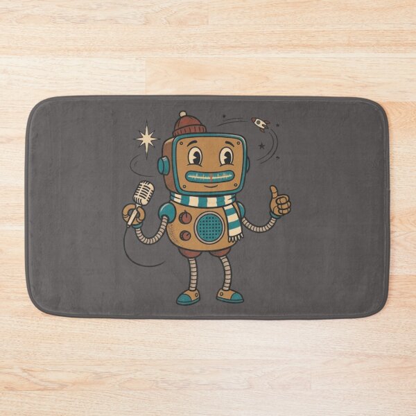 Item preview, Vintage Friendly Radio Robot Illustration designed and sold by Purely Art Shop.