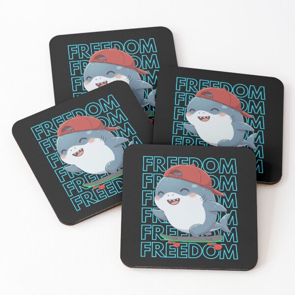 Item preview, Skater Shark Freedom designed and sold by Nature's Chibis.