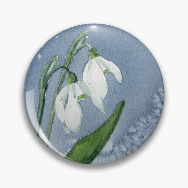 Item preview, Winter Snowflake Flower Watercolor – Blue Aesthetic Floral Illustration | Icy Botanical Art designed and sold by Tsveti_watercolors.