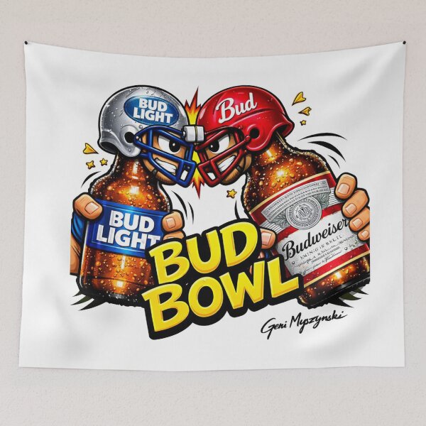 Item preview, Bud Light VS Budweiser Bud Bowl 1 1989  designed and sold by The Art Queen Of Michigan .