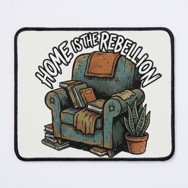 Item preview, Home Is The Rebellion - Retro Comic Armchair Punk Decor designed and sold by InnerwayStudio.