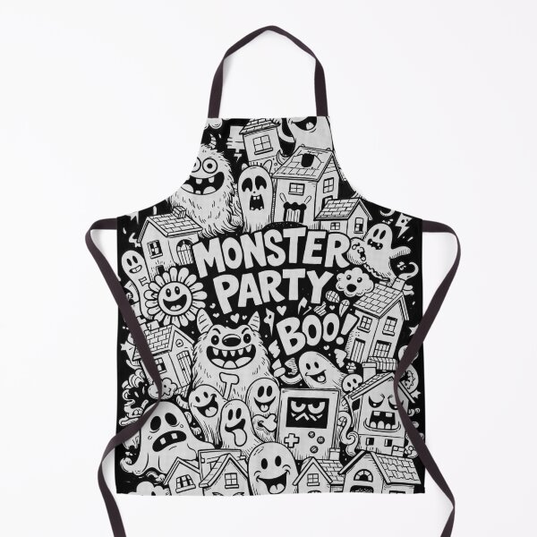 Item preview, Monster Party BOOOO - Monster Doodle illustration designed and sold by Arte Cartoon From TagTeam Group.