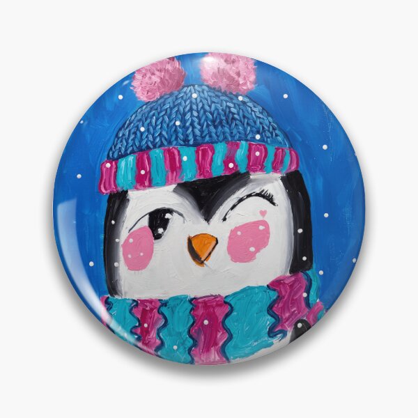 Item preview, Cute Winking Penguin in Winter designed and sold by Kitkin.