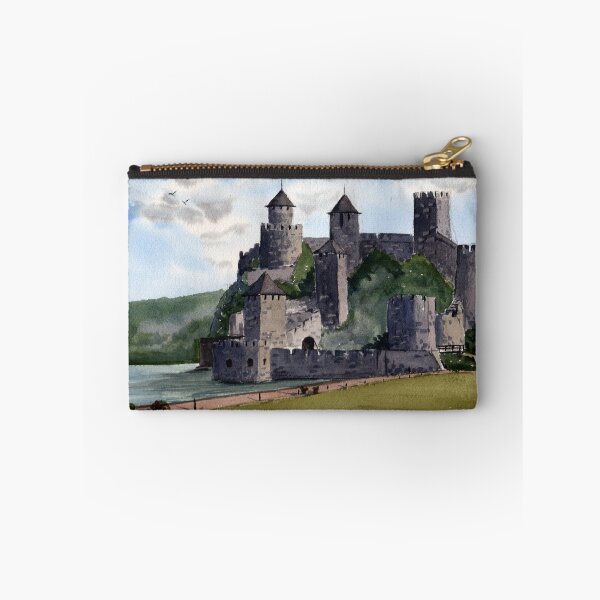 Item preview, Castle Landscape Watercolor – Sunny Day Scenic View | Romantic European Architecture Art designed and sold by Tsveti_watercolors.