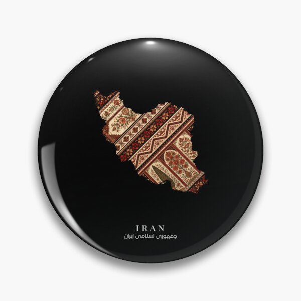 Item preview, Iran Map Poster Traditional Persian Embroidery Art Print designed and sold by bone  apart.