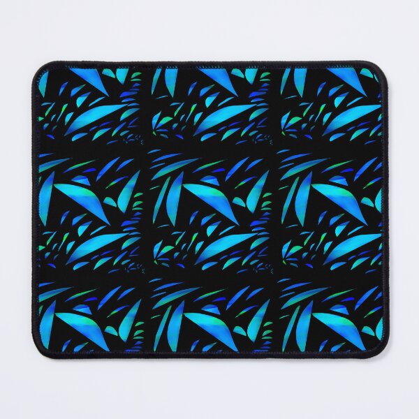 Item preview, Electric Blue Neon Leaf Seamless Pattern designed and sold by RiyanaStudio.