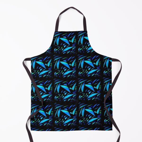Item preview, Electric Blue Neon Leaf Seamless Pattern designed and sold by RiyanaStudio.
