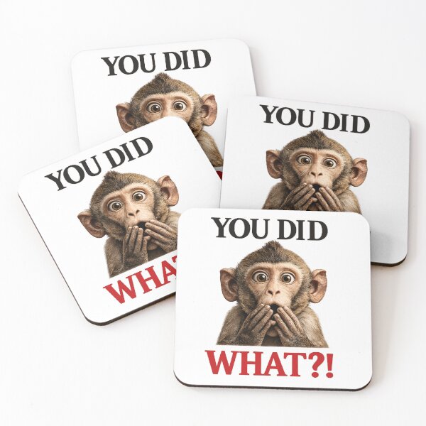 Item preview, Funny Monkey Meme You Did What Reaction Animal Meme Shirt Funny Animal Design designed and sold by Refinedpaws.